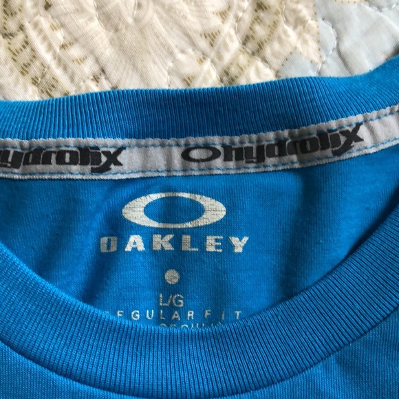 Men’s Oakley large T-shirt teal blue size large - Picture 2 of 5